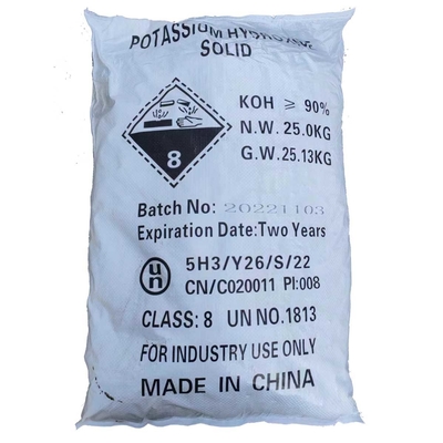 90% CAS 1310-58-3 Vlokken 25tons van het Kaliumhydroxyde per 20feet-Container
